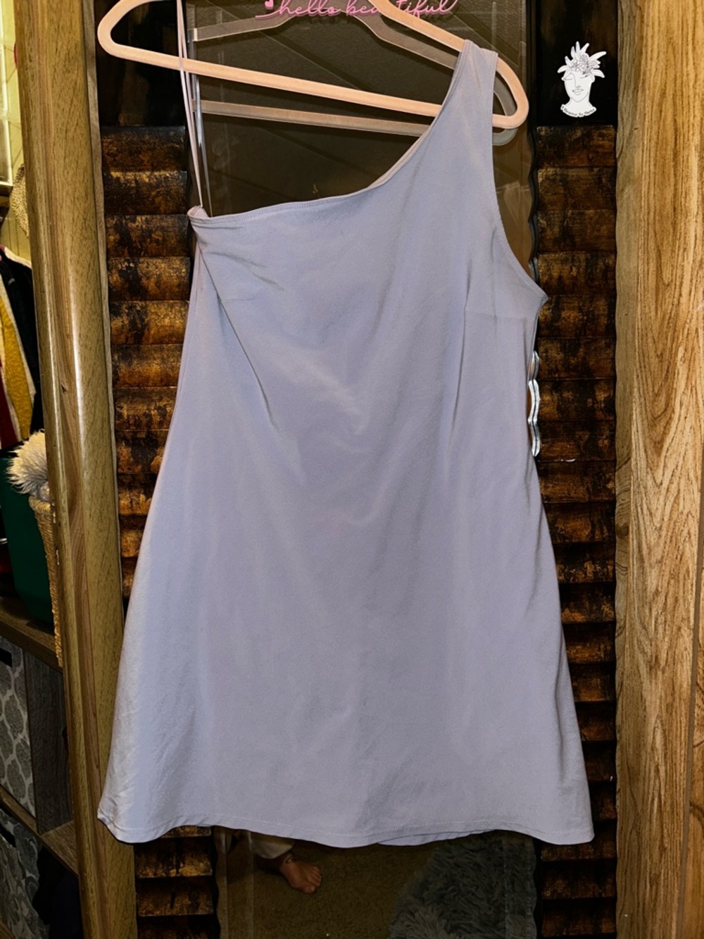 Abercrombie One-Shoulder Lavender A-Line Dress